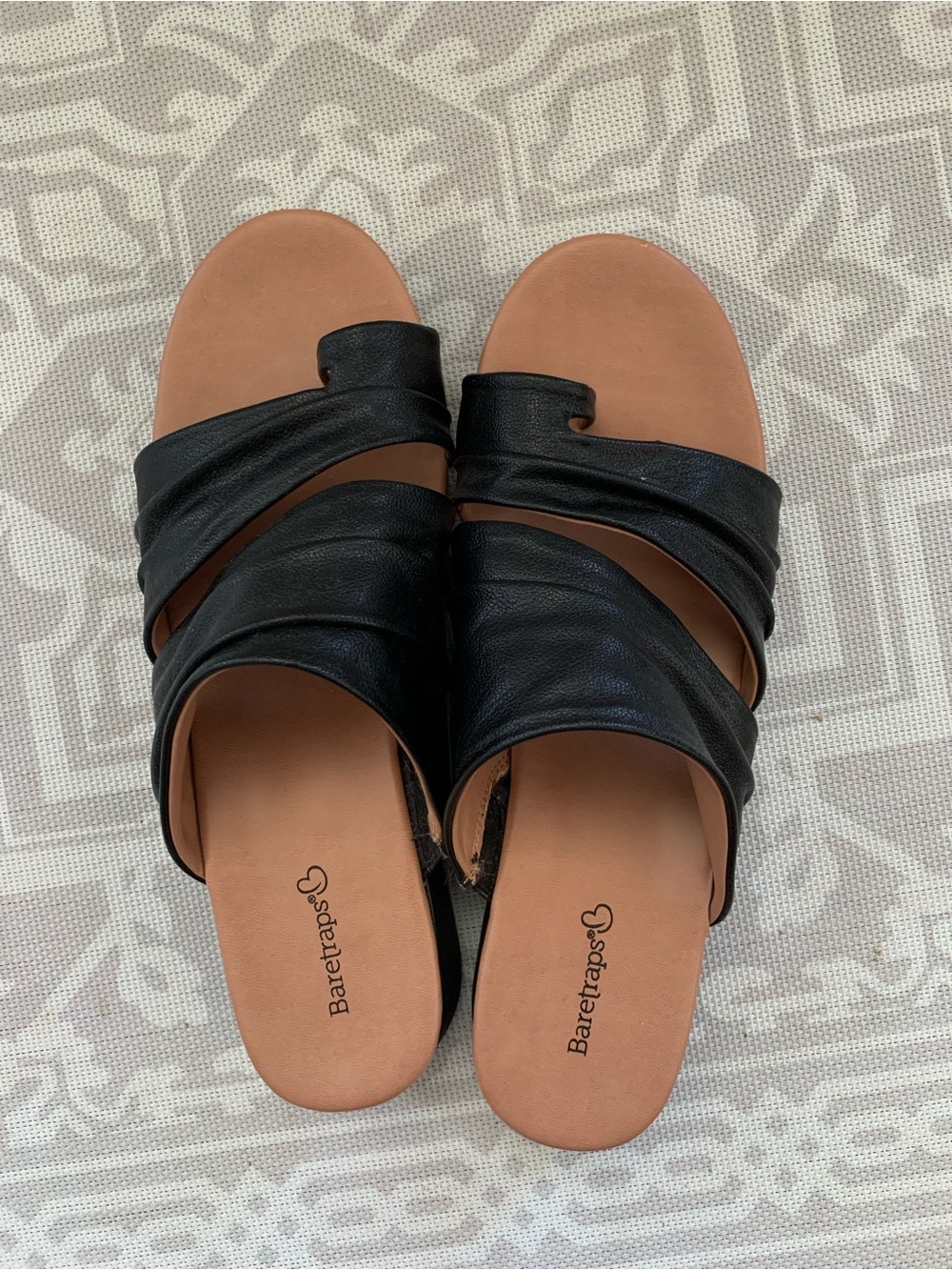 BARETRAPS Venus Slide Sandal Women's Size 9 Black Comfort Cushioned Summer - Picture 2 of 5